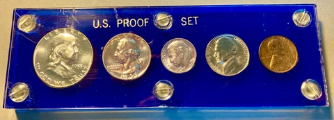 1955 Silver proof set, hard case Cover