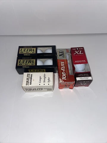 Original Wilson Ultra DPS Golf Balls(2), Top Elite XL (2), And (1) Top Elite Mag Cover