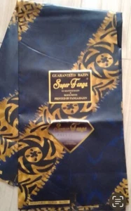 African Bazin Fabric Super Fanga Party Dress For Men/Women 5 Mètre - Picture 1 of 2