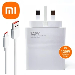 Do Xiaomi 120W Ultraszybka ładowarka Wielka Brytania / UE / USA / CA Wtyczka z kablem USB-C 6A Redmi - Zdjęcie 1 z 21
