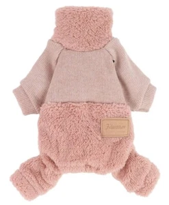 Fitwarm Rollkragen Strick Hunde Kleidung Winter Outfits Haustier Overalls Rosa XL - Bild 1 von 9