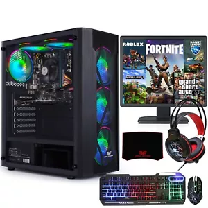 Gaming PC Computer Bundle Intel Quad Core i5 16GB 1TB Windows 10 2GB GT710 Cheap - Picture 1 of 12