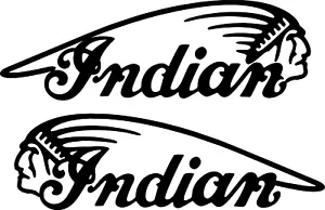 Indian Motorcycle Scout Bobber Chief Decal GLOSS BLACK 4.5" x 12" Tank Saddlebag - Picture 1 of 1
