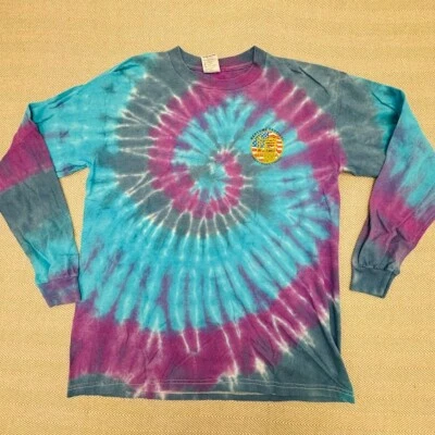 Virginia Beach Neptune Festival Tie Dyed Long Sleeve T-Shirt Size Medium Delta - Image 1 of 4