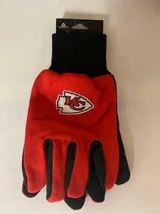 Kansas City Chiefs Utility Gloves Team New #8 - Picture 1 of 2