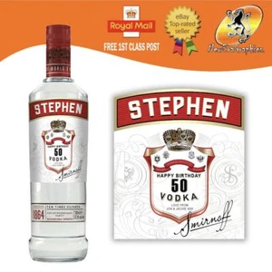 PERSONALISED VODKA BOTTLE LABEL BIRTHDAY ANY OCCASION GIFT - Picture 1 of 4