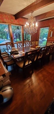 Dining Room Set 10 chairs and china cabinet - Image 1 of 3