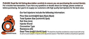 1985 Honda CRX SI D15A3 Fuel Injectors Direct Best Direct Replacement Upgrade! - Picture 1 of 1