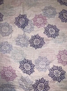 aiden + anais Purple Blue Mandala Print Muslin Blanket - Picture 1 of 5