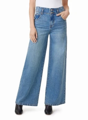 Jeans Habitual Easton Pierna Ancha Tiro Alto Azul Talla 4/27 Estilo HFM01742B Boho Foto 1 de 4