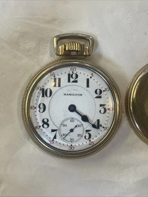 1926 Hamilton 992 Railroad Pocket Watch 21-Jewel 10K Gold Filled Vintage Working - Image 1 of 4