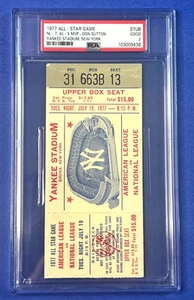 1977 All-Star Game Baseball Ticket Stub Yankee Stadium PSA 2 - Picture 1 of 2