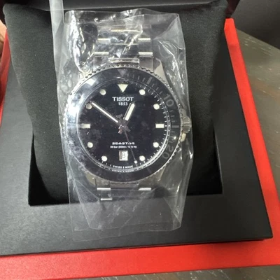 Tissot Seastar 1000 Black Dial 40mm SS Men's Quartz Watch T120.410.11.051.00 - Image 1 of 4