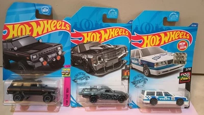 Lote de 3 autos diecast Mattel Hot Wheels sellados en tarjeta Jeep Volvo El Camino NUEVO Foto 1 de 3