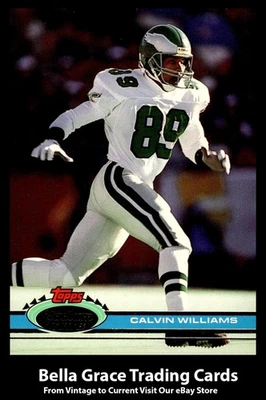 1991 Topps Stadium Club Calvin Williams #117 Philadelphia Eagles NFL Football - Image 1 of 2