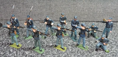 Vintage Marx 1970's Hard Plastic Warrior of the World Civil War Lot 12x - Image 1 of 4