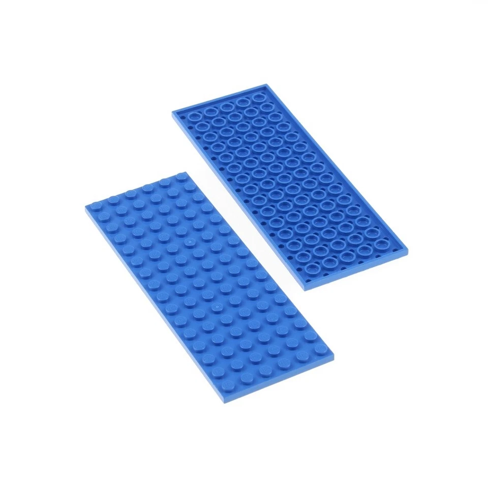 2x Lego Bau Platte 6x16 blau Basic Grundplatte Zug Eisenbahn 5770 4611373 3027 - Bild 1 von 1