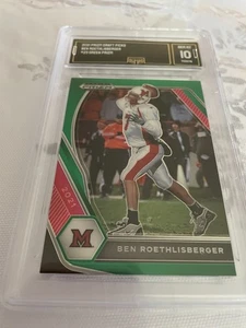BEN ROETHLISBERGER STEELERS 2021 PRIZM DRAFT PICKS GREEN PRIZM # 23 GRADED 10 - Picture 1 of 2