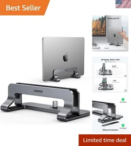 Aluminum Vertical Laptop Holder - Fits Up to 17.3" Devices - Afbeelding 1 van 11