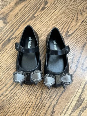 Mini Melissa Negro Sweet Love IV Jelly Flats Talla 7 Foto 1 de 4