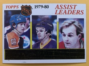 Wayne Gretzky, Marcel Dionne, Guy Lafleur 1980-81 Topps #162, SIN RAYAR - Imagen 1 de 2