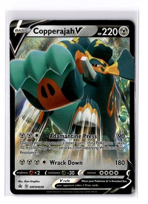 Copperajah V - SWSH030 Sword & Shield Black Star Promo Card - NM - POKEMON TCG - Image 1 of 2
