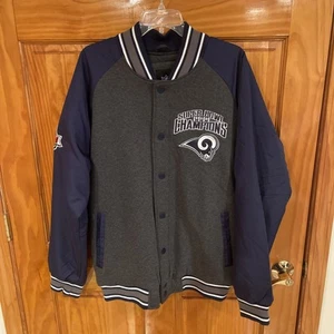 NWT Vintage St Louis Rams Jacket Super Bowl LA Rare NFL Men's Sz L Los Angeles - Picture 1 of 8