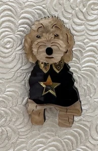 Hund Vintage Stil Acryl Brosche Anstecknadel - Bild 1 von 4