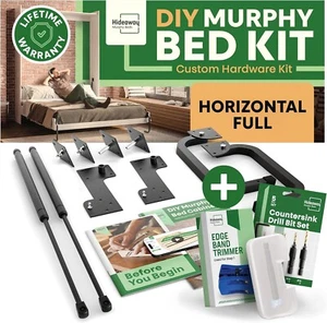 DIY Murphy Bed Kit Full Horizontal | Murphy Bed Hardware for Wall Cabinet - Picture 1 of 8