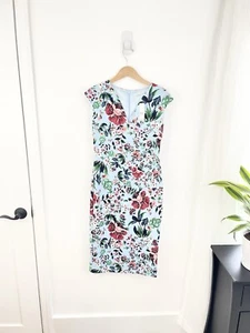 New York And Company S Blue Floral Sleeveless Sheath Dress Women’s Small NWT - Picture 1 of 5