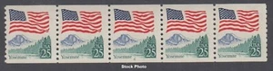 US Postage 1988 - PNC Strip of 5 - Plate #8, Flag over Yosemite, Sc 2280, MNH - Picture 1 of 1