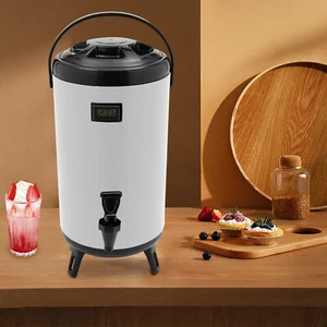 12L Stainless Steel Insulated Beverage Dispenser Cold and Hot Drinks Container - Picture 1 of 24
