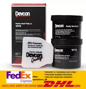 Devcon 10110 Plastic Steel Putty (A) 1 lb. Kit Metal Filled Epoxy Resin - Picture 1 of 6