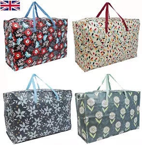 Extra Large Jumbo Reusable Strong Laundry Shopping Bags with Zip, Storage Bag - Picture 1 of 9
