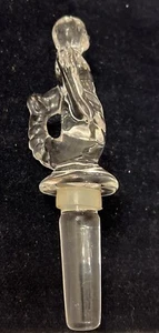 Vintage Crystal Glass Wine Bottle Stopper Mermaid 5.5 inches - Picture 1 of 6