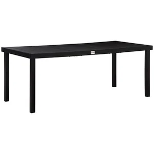 Aluminum Outdoor Patio Dining Table for 8 Black Rectangular Garden Porch Deck  - Picture 1 of 9