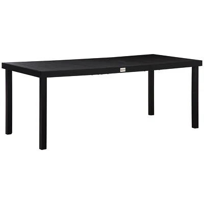 Aluminum Outdoor Patio Dining Table for 8 Black Rectangular Garden Porch Deck - Image 1 of 4