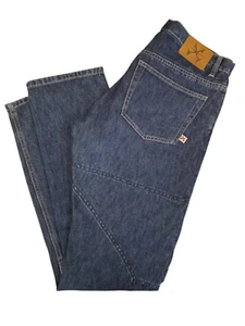 Hornee Motorcycle Jeans Mens Size W32 L32 Blue Denim Lined Biker Straight Leg - Picture 1 of 10