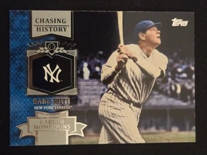2013 Topps Chasing History CH-11 Babe Ruth Silver Foil Parallel - Picture 1 of 2