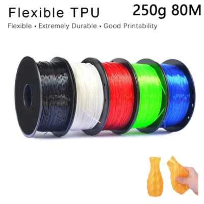 Filamento de impressora 3D TPU de alta qualidade 1,75mm 250g 80M flexível quente - Imagem 1 de 4
