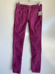 NWT FREE PEOPLE Women's Purple {Hot Rose} Corduroy Skinny Pants Size 26 - Picture 1 of 6