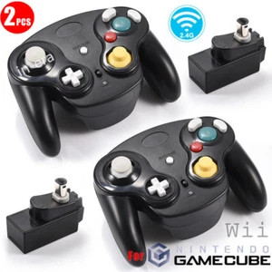 Paquete de 2 controladores inalámbricos NGC gamepad con receptor GC para consola GameCube - Imagen 1 de 11