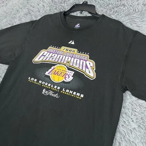 Vintage Los Angeles Lakers Shirt Large Black 2008 Champions Kobe Bryant Tee Mens - Picture 1 of 13