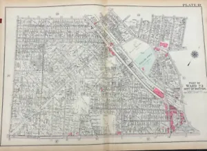 1924 ROXBURY BOSTON MA BEECH-IRIVING ADAMS PK & WASHINGTON-COLBERG AV. ATLAS MAP - Picture 1 of 4