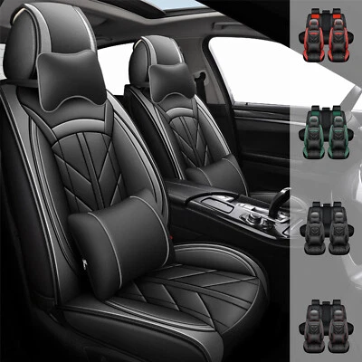 For Honda Accord/Civic Car Seat Cover Front&Rear Pu Leather Seat Protector - Image 1 of 4
