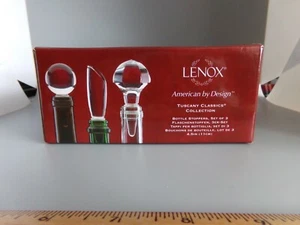 LENOX AMERICAN BY DESIGN TUSCANY CLASSICS COLLECTION 3 BOTTLE STOPPERS NIB (G) - Picture 1 of 12