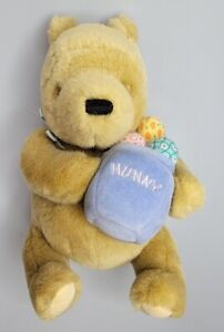 Disney Gund Classic Winnie POOH Teddy Bear Hunny Pot w/ Easter Eggs 9" Plush