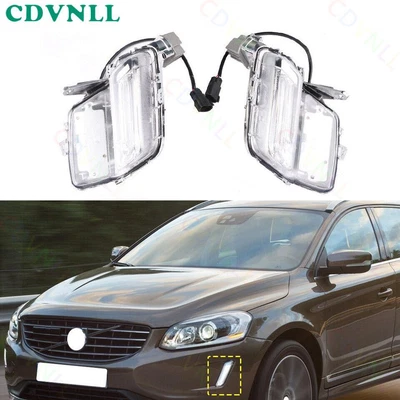For Volvo XC60 2014-2018 LED Front Bumper Fog Light Auto Driving Light Lamp Pair - Изображение 1 из 4