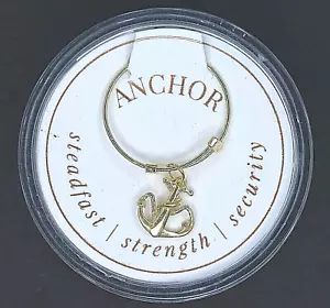 NEW NIB Alex and Ani Anchor .925 Sterling Silver W/ 14KT Gold Plated Ring - Picture 1 of 3