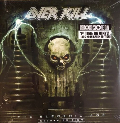 Overkill - The Electric Age (180gm 2XLP, Neon Green, 2019, US, EOM-LP-46193,New) - Image 1 of 2
